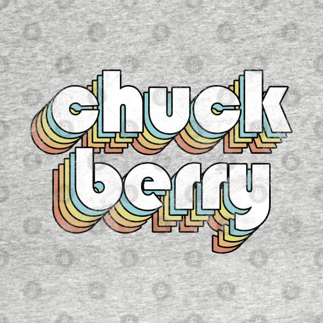 Chuck Berry - Retro Rainbow Letters by Dimma Viral